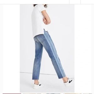 Madewell Cruiser Straight Jean Pieced Edition Size 25